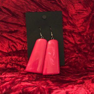 Vintage Long Pink Earrings